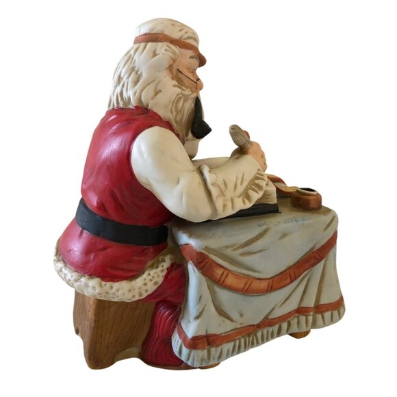 Santa Figurine Music Box Plays You Better Watch Out Boys Girls Naughty Nice List - Picture 3 of 10